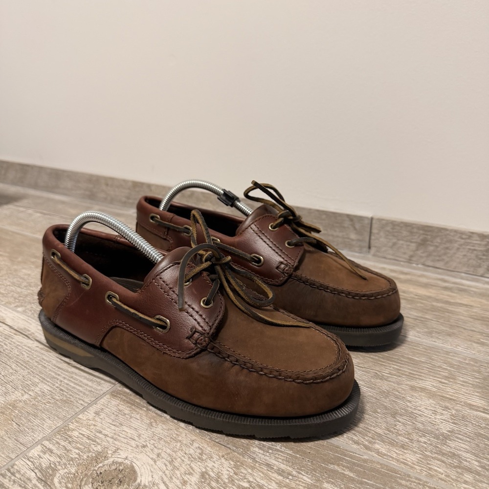 NEW‎ Men's Clarks Active Air Brown Leather Boat Shoes Loafers Size 9